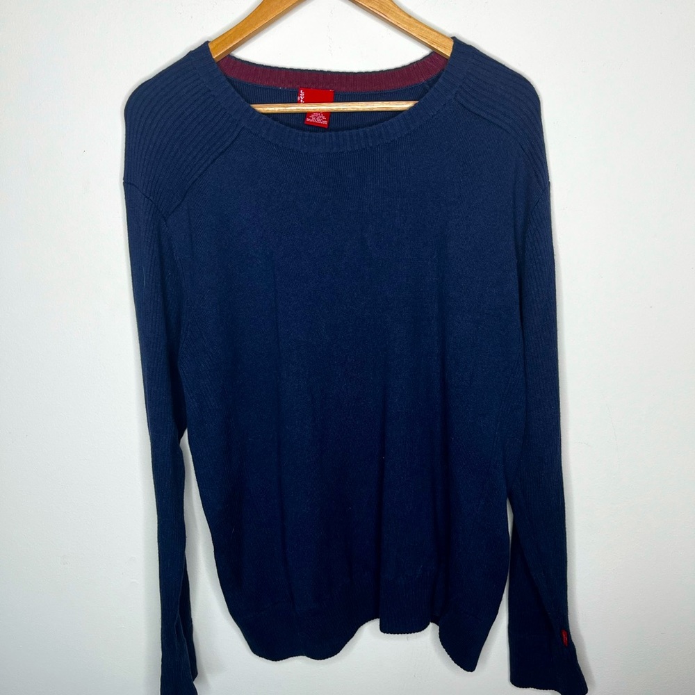 Levi’s Navy Blue Long Sleeve Ribbed Sweater Large